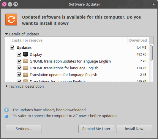 Software to be updated