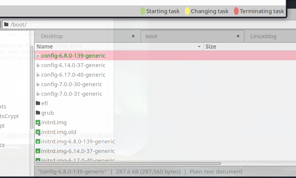 thunar in xubuntu now showing readable text when the window is in the background 